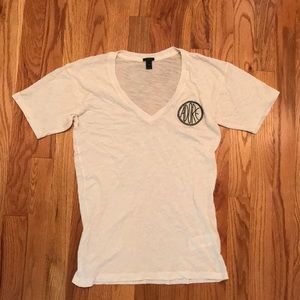 J. Crew White V Neck